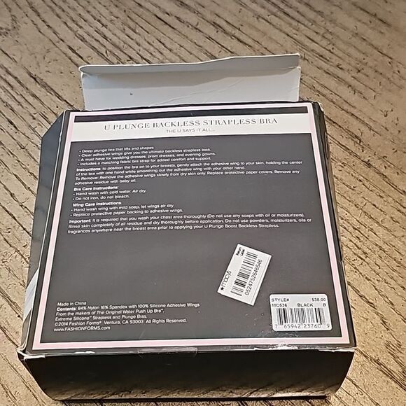 U plunge backless Strapless bra B cup black never worn - Picture 7 of 7